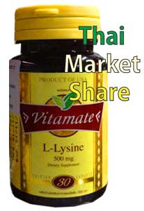 รูปภาพของ Vitamate L-Lysine 500mg. 30เม็ด